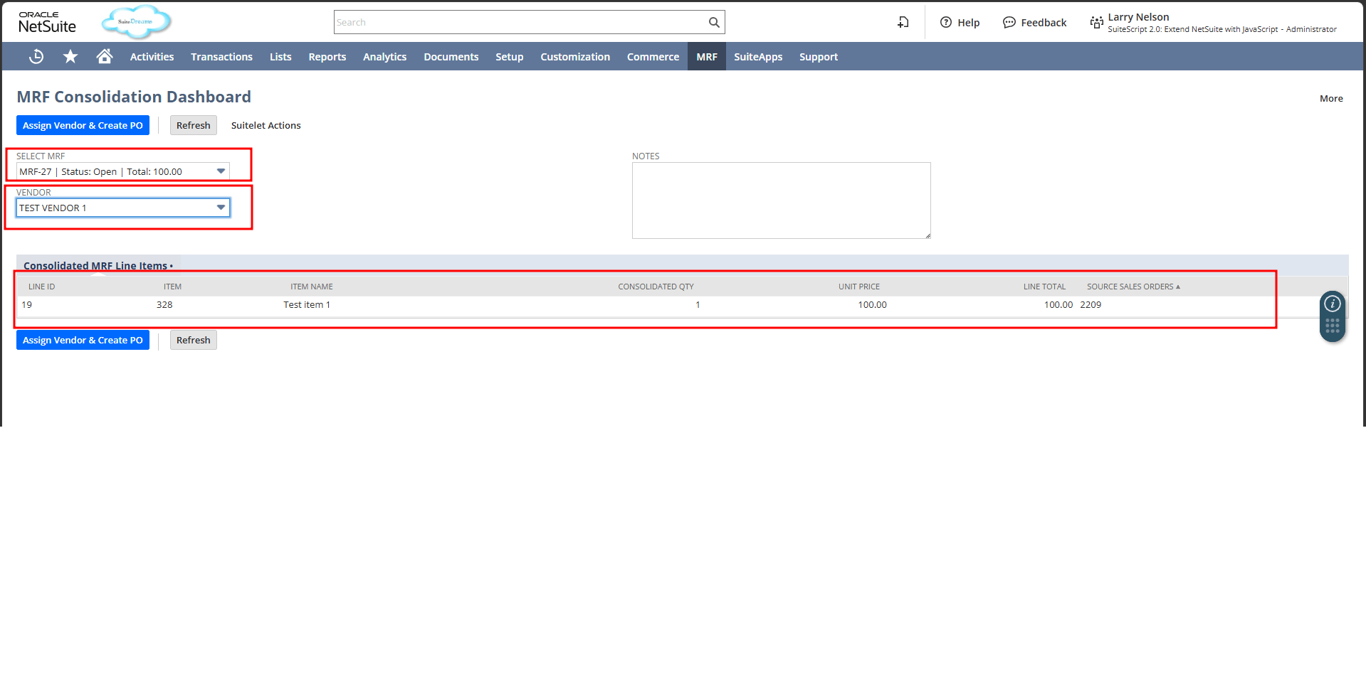 MRF Consolidation & Purchase Order Automation for NetSuite