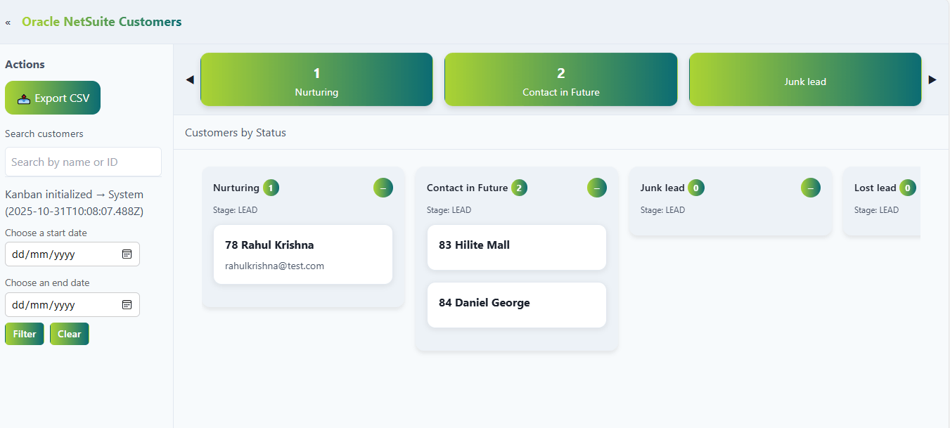 Sales Flow Kanban Dashboard