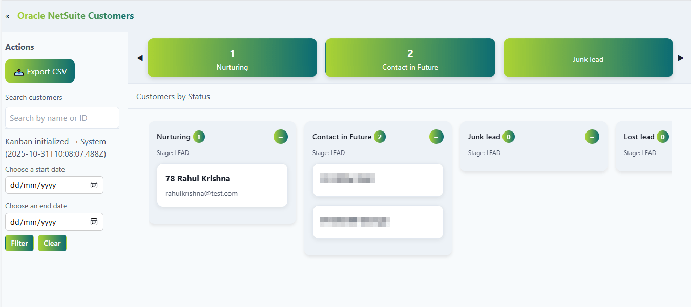 Sales Flow Kanban Dashboard