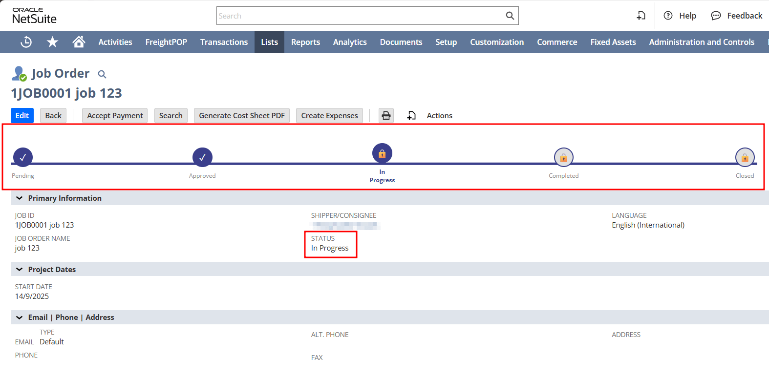 Record Status Visualizer