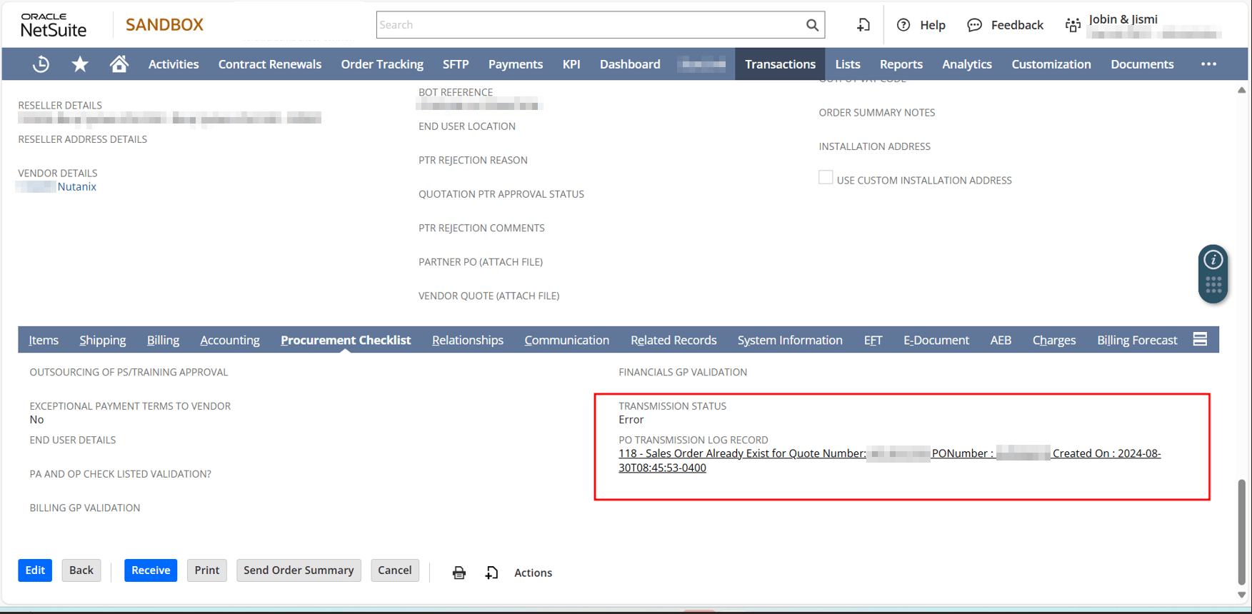 NetSuite - Nutanix Integration