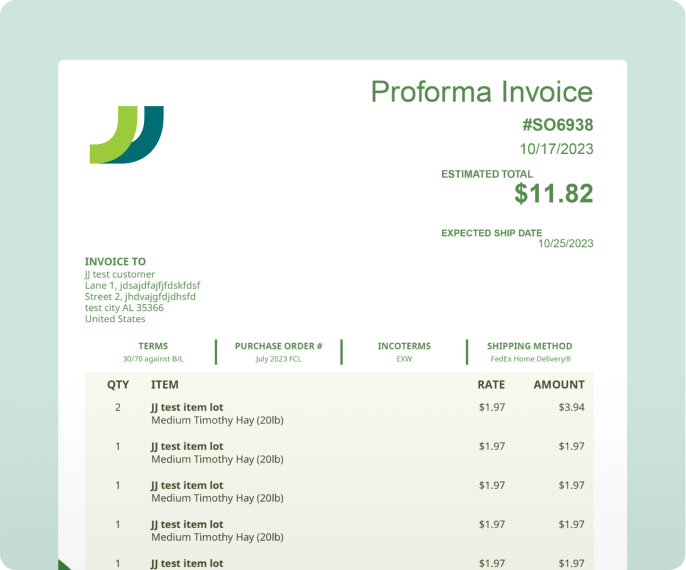 Proforma Invoice PDF