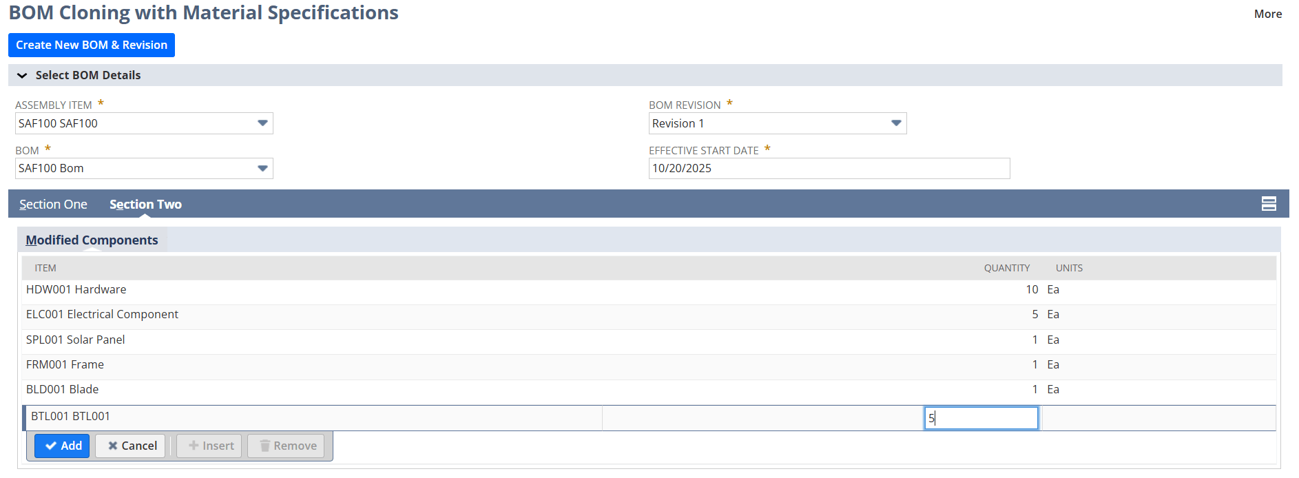 BOM Revision Generator