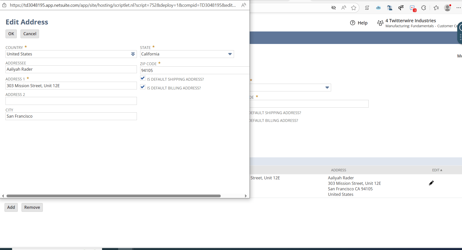 Customer Address Self-Management